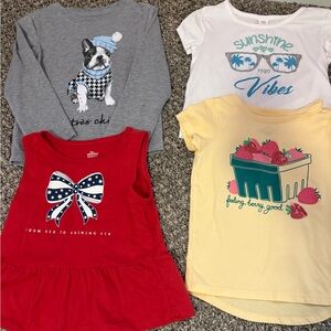 EUC bundle of 4 3T toddler girl shirts